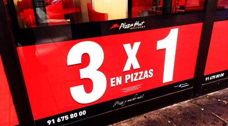 Lee más sobre el artículo Rotulación promocional Pizza Hut